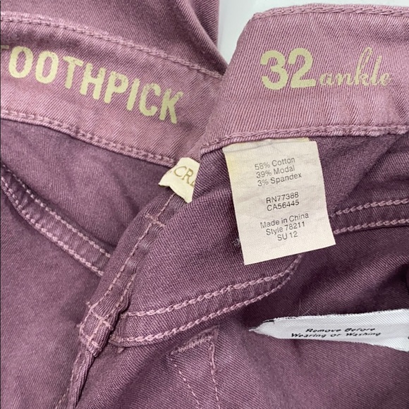 J. Crew Toothpick Ankle Zip  Jeans  32 - Picture 5 of 16